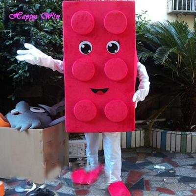 China Customized Toy Brick Mascot Costume Gift LEGO Character Mascot Costume For New Kids Game Costumes for sale