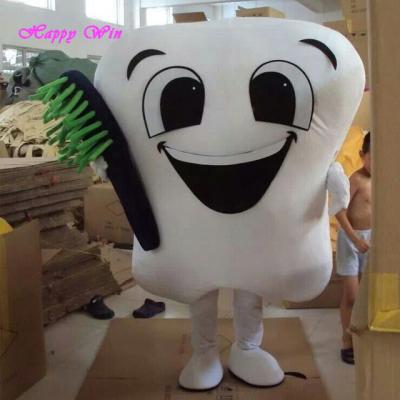 China hot sale gift promotion teeth costumes/plush tooth mascot costume for adult for sale