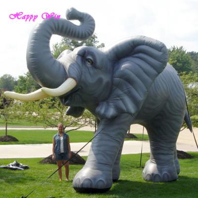 China Outdoor promotion customized inflatable elephant, new style printed cartoon giant inflatable elephant for decoration for sale