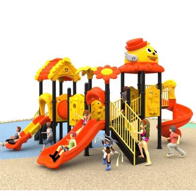 China Hot Sale Outdoor Plastic Kids Slide Amusement Park Equipment Kids Preschool Plastic Playground for sale