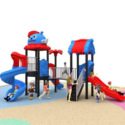 China Plastic Amusement Park Combine Plastic Slides Playsets Kids Outdoor Playground Games Equipment With Kids Swings for sale