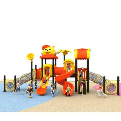 China Plastic Commercial Outdoor Kids Slide And Swing Set Plastic Playground For Sale for sale