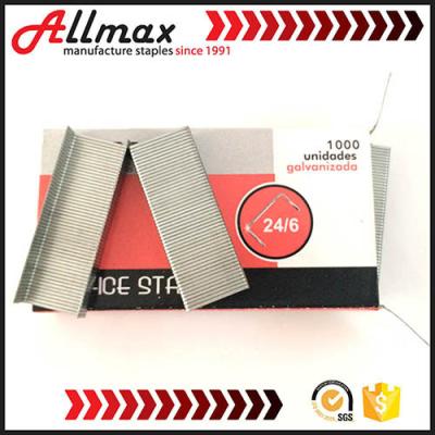 China Hlwj Max SGS Approval Manufacturer 24/6 Office Clips Porcelain Pins Metal, Galvanized Or Copper Staples for sale