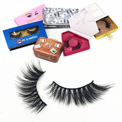 China Natural Soft Fake 3D Mink Eyelash Packaging Box Wholesale Silk Eyelashes for sale