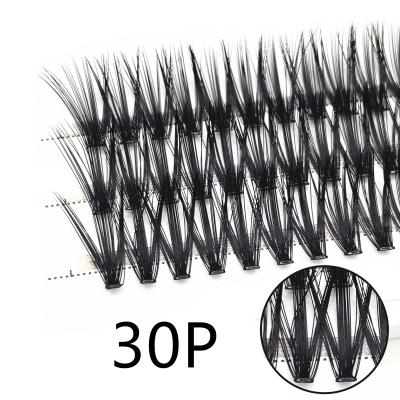 China 30 P 0.07 Mm 12 Rows 3 Eyelashes Handmade Long Eyelash Natural Natural Eyelashes 3 Transplant Fake Root for sale