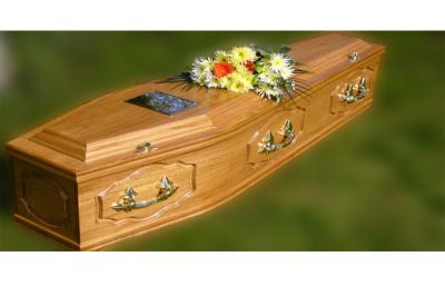 China MDF material wooden coffins for adult , casket furniture for sale