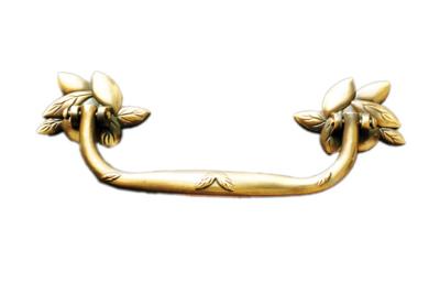 China Antique Brass Finish Metal Coffin Handles Zinc Alloy With Screw Rod for sale