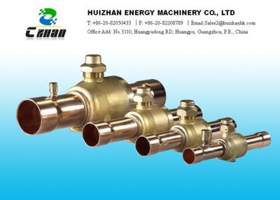 中国 HCFC および HFC の冷却剤のための真鍮の空気調節弁の冷凍の球弁 販売のため