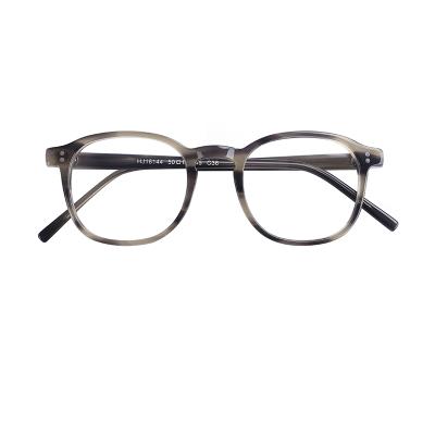 China 2021 New Arrival Unisex Round Acetate Glass Optical Frame Anti UV Blue Light Blocking Computer for sale