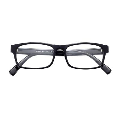 China Unisex Square Glass Business Eyewear Black Acetate Spectacles Myopic Glasses Myopic Eye Glasses for sale