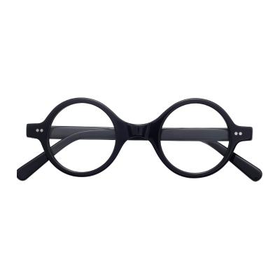 China Retro Round Unisex Fashionable Small Acetate Optical Glasses Frames for sale