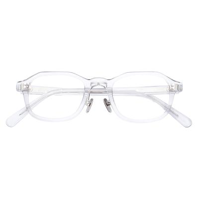 China Latest Vintage Unisex Luxury Classic Transparent Acetate Optical Glasses Frames for sale