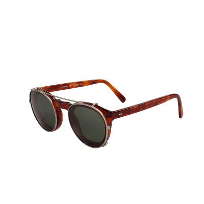 China Flip Up Round Acetate Sunglasses Fashion Retro Sunglasses Men Women Brand Designer Flip Up Sunglasses for sale