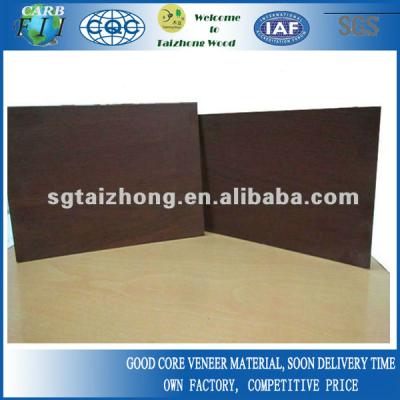 China Moisture Proof Dark Walnut Color Melamine MDF 4MM for sale