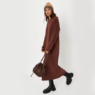 China Oversized hoodie dress women plus size hoodie sleeve anti-static wholesale long dress autumn and winter dress for sale