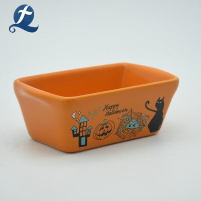 China Sustainable Orange Custom Ceramic Personality Bakeware for sale