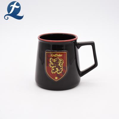 China China Sustainable Promotion Customized Design Printed Black Coffee Mugs Ceramic Mug for sale