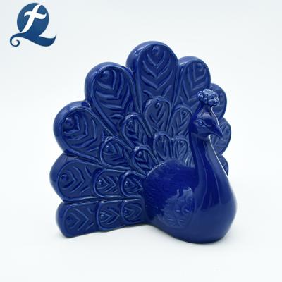 China Europe Home Decor Ceramic Peacock Figurine Arts Crafts for sale