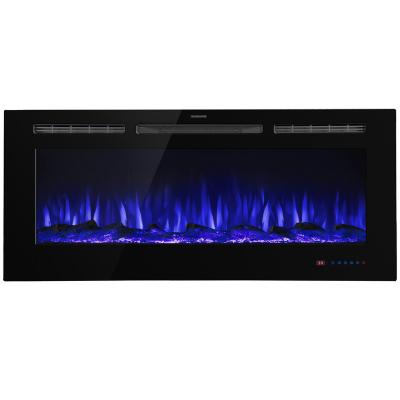 China Commercial Luxstar 60 Inch Home Heaters Led Charcoal Flame Recessed Electric Fireplaces Built In Wall For Hot Sale for sale