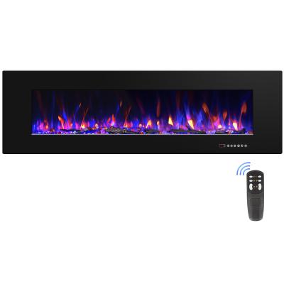 China Hotel Luxstar 50 Inch Quality Height Electric Fireplace Heater Wall Mounted Heaters Not For Recessed Log Crystal Decorative Fireplace for sale