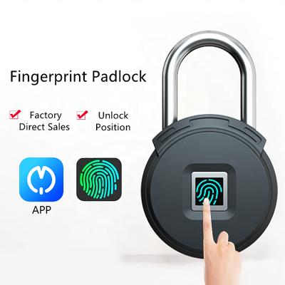 China Zinc Alloy Security Furniture Electronic Portable Drawer Fingerprint Padlock For Containers for sale