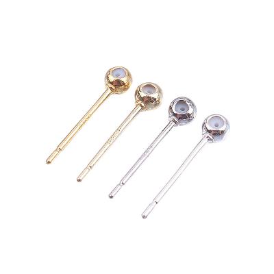 China Fashionable.Popular.Ladies Factory Direct Wholesale 14K Real 18K Gold Ear Acupuncture DIY Universal Earring Accessories Copper Plated for sale