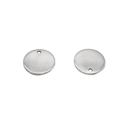 China DIY jewelry accessories brand LOGO brand stainless steel simple round plate disc titanium steel can be used to make necklaces for sale