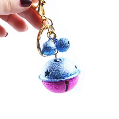 China Fashionable.Popular.Ladies DIY Jewelry Accessories Car Bag Pendant Key Chain Creative Two Color New Frosted Bell Christmas Decorations Small Gifts for sale