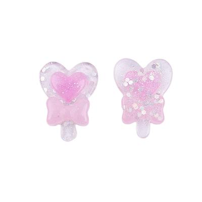 China Fashionable.Popular.Ladies DIY Mobile Phone Accessories Children's Hair Accessories Creative Simulation Resin Love Lollipop Colorful Decorations for sale