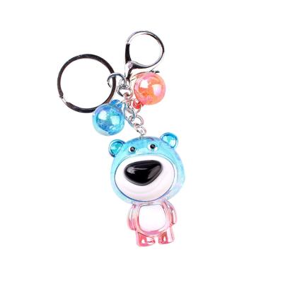 China Wholesale Fashionable.Popular.Ladies Cracked Key Chain Women's New Black Ice Nose Bear Bag Small Ornament Gift Pendant for sale