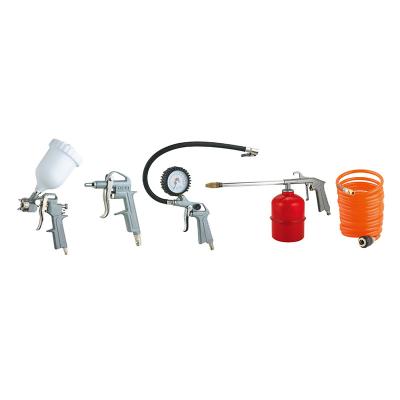 China Professional Popular Model High Quality 5 Pieces Gravity Type Air Spray Gun Kit Suction Type for sale