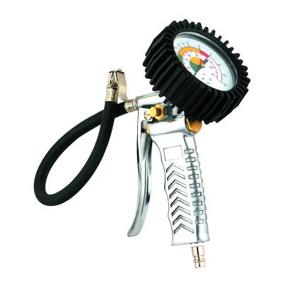 China Mechanical gauge Tire Inflating Gun Spray Tools For Blow Dust Away Chrome Plated Color for sale