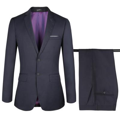 China Amazon hot-selling anti-static men's annual meeting suit dark blue thin high-end tencel two-piece suit for sale