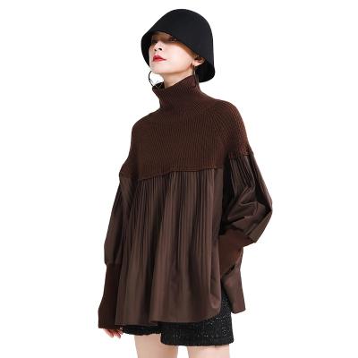 China QUICK DRY Custom Pure Color Women Winter Half Sweater Low MOQ Sweater Turtle Neck Cashmere Sweater 1305 for sale