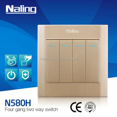 China 2017 Naling Modern Design 4 Band 2 Way Electronics Switch New Design 4 Band 2 Way Electronics Discount Modern Wall Switch New for sale