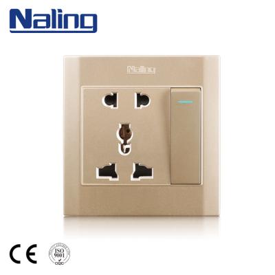 China Naling 5 Pin One Gang Universal Residential / General Purpose Canton British Sockets And Switches With CE Certificate for sale