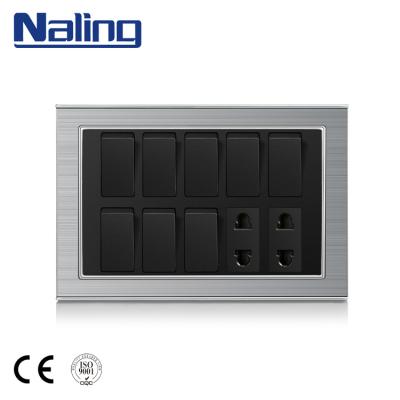 China Naling New 8+2 PC Panel 146*96mm Model Residential / General Purpose Wall Switch Electrical Socket for sale