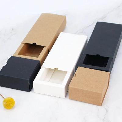 China Wholesale Custom Printing Essential Oil Packaging Paper Eco Friendly Brown Foldable Drawer Gift Box Drawer Sliding Packaging Box for sale