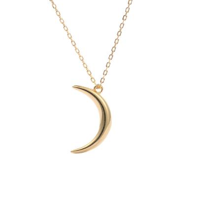 China Wholesale Custom Suowei OEM Moon Jewelry Punk Women 925 Sterling Silver Necklace Gold Plated Pendants For Necklaces for sale