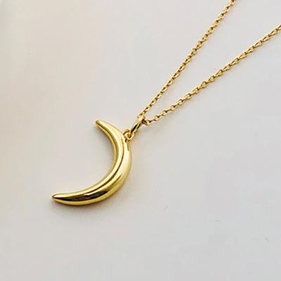 China Vintage 2022 Women Suowei Jewelry Fashion Jewelry 925 Sterling Silver Necklace 18k Gold Plated Moon Minority Necklaces for sale