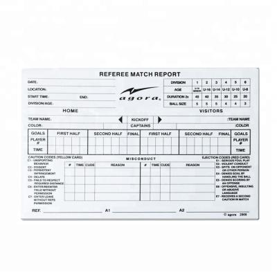 China American Football Traning Referee Match Book Referee Data Book for sale