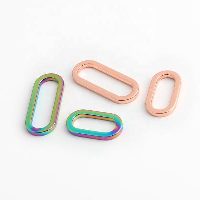 China Metal Eyelet For Buckle Zinc Alloy Ring For Leather Handbags Oval Metal Buckle Rainbow Metal Bag Strap Diy 25/38mm Wholesale Nolvo World Of Handbags for sale