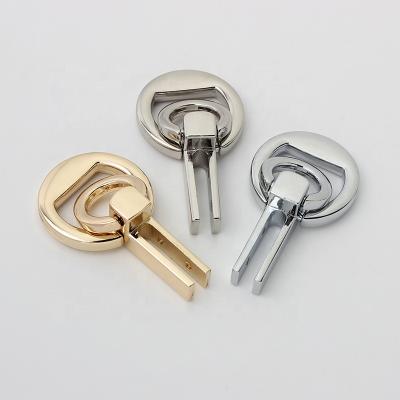 China Nolvo World 3Colors Good Quality Metal Screw Clasp Bag Connector Buckle Purse Hardware Connector Polished Buckle for sale