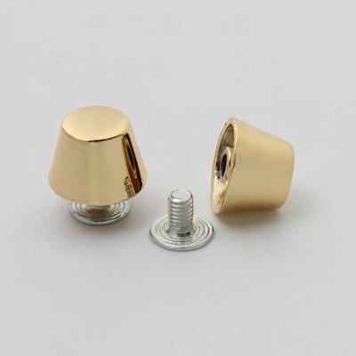 China Nolvo World Good Quality Metal Single Rivet Metal Screw Rivet Cap Polished Colorful Metal Round Button For Handbag for sale