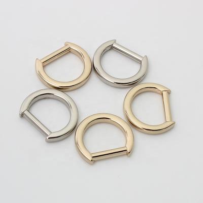 China Nolvo World 2 Colors 16mm Good Quality Metal D-ring Polished Buckle D Shape Buckle Rings For Handbags for sale