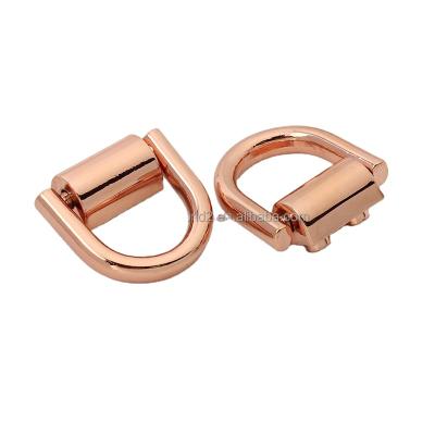 China Polished Nolvo World 25*26mm Rose Gold Bag Strap Connector Buckle Fashion Connecting Buckle for sale