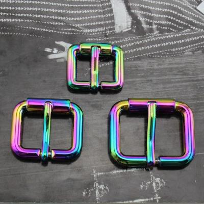 China Polished Nolvo World 16/19/20/25/31/32/38mm 7 Colors Rainbow Product Metal Pin Hot Selling Buckle For Leather for sale