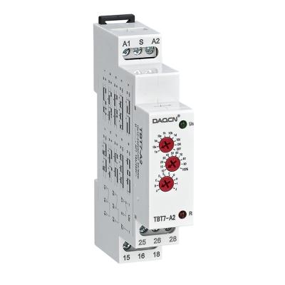 China DAQCN TBT7-A2 AC220V 18mm Multifunction Sealed Din Wide Rail Timer Delay Relay for sale