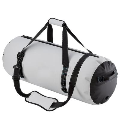 China Sports Shoulder Duffel Bag REI NATURE 40l PVC White Waterproof Duffel Bag Custom Logo For Garment Gym Sports for sale