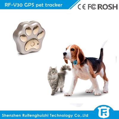 China Small mini waterproof gps cat tracker pet with diy dog collars rf-v30 for sale